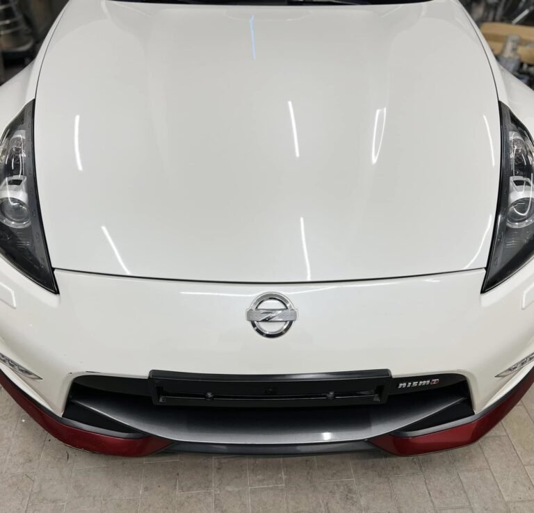 ניסאן 370Z ניסמו לבנה אחרי קורקציית לכה וציפוי ננו