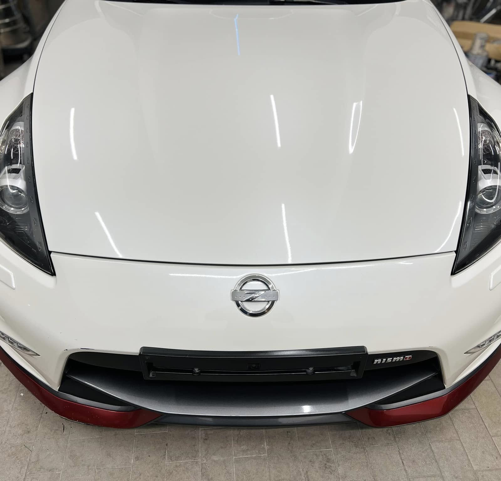 ניסאן 370Z ניסמו לבנה אחרי קורקציית לכה וציפוי ננו